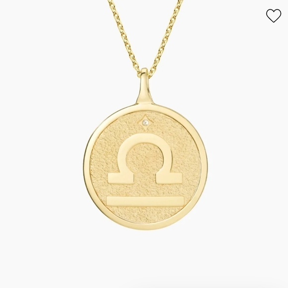 Brilliant Earth Libra Zodiac Diamond Medallion Necklace in 14K Yellow Gold - Picture 6 of 10